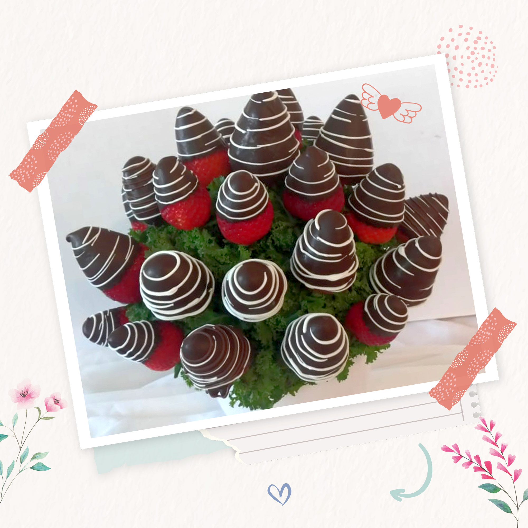chocolate covered stawberries bouquet